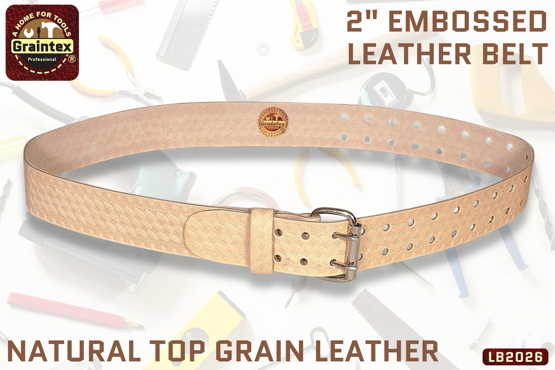 Embossed Leather Tool Belt Embossed Leather Tool Belt