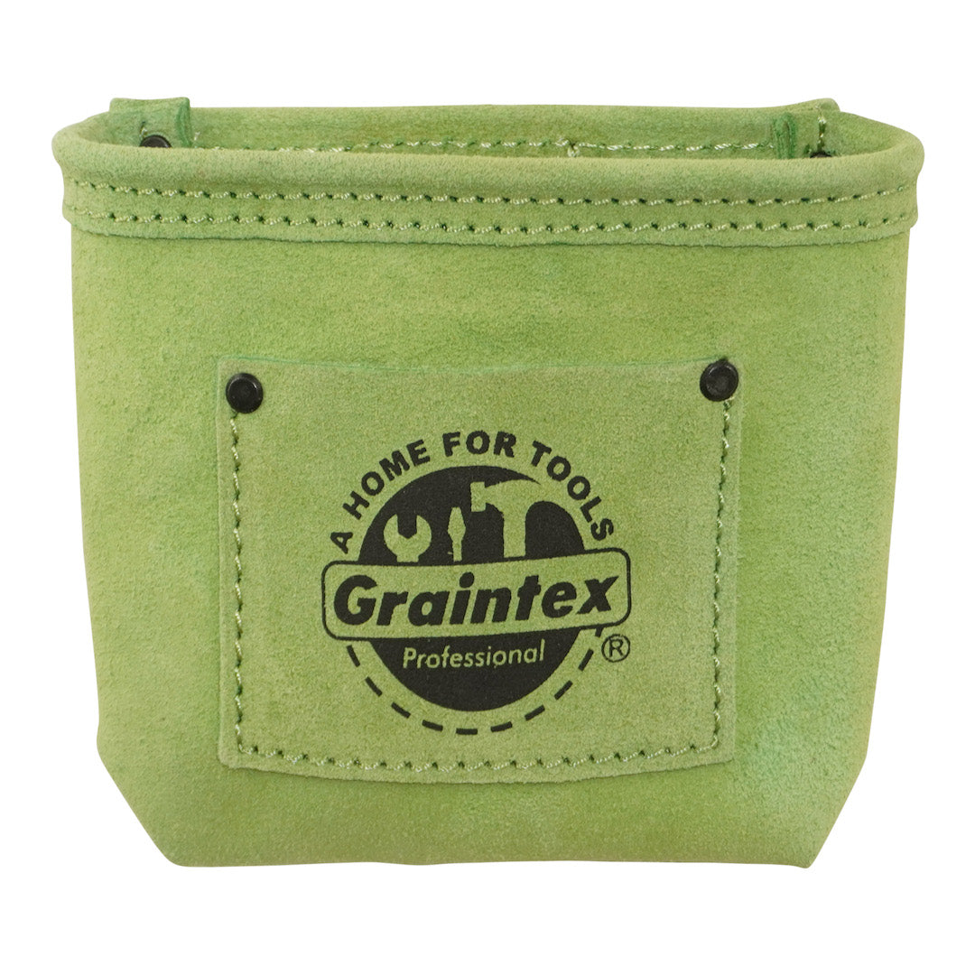 SS2290 :: Leather Nail Pouch Lime Green Color Suede Leather