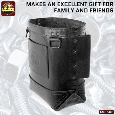 AS2565 :: Nut and Bolt Bag Ambassador Series Black Color Top Grain Leather