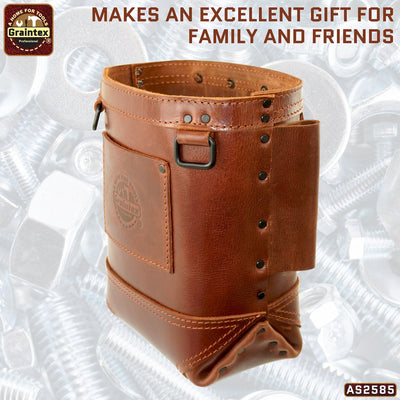 AS2585 :: Nut and Bolt Bag Ambassador Series Chestnut Brown Color Top Grain Leather