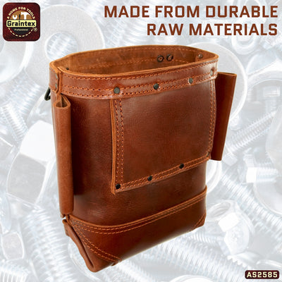 AS2585 :: Nut and Bolt Bag Ambassador Series Chestnut Brown Color Top Grain Leather