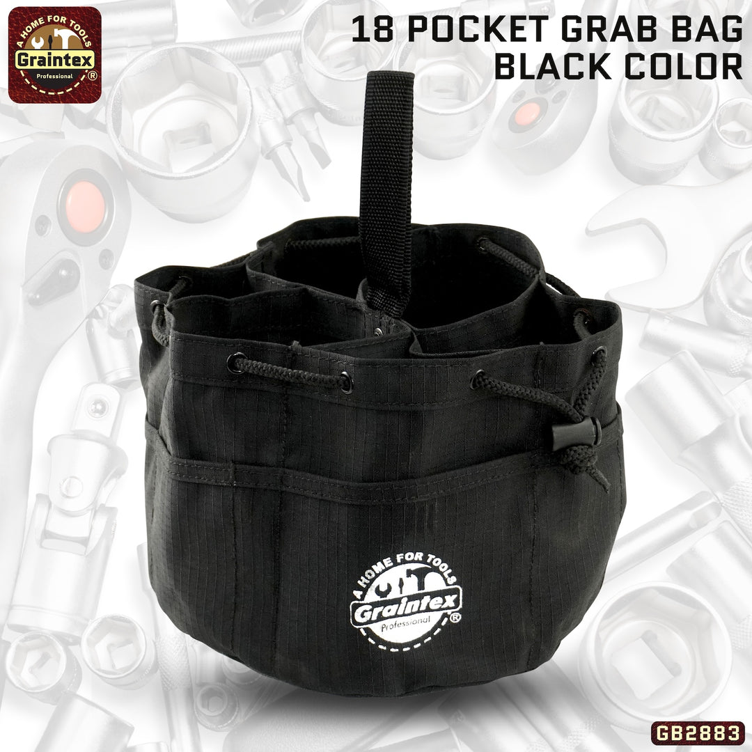【冬バーゲン★】 Bag Grab :: GB2883 Black Pockets 18 Canvas Rip-stop Color WorkUtility&SafetyClothing