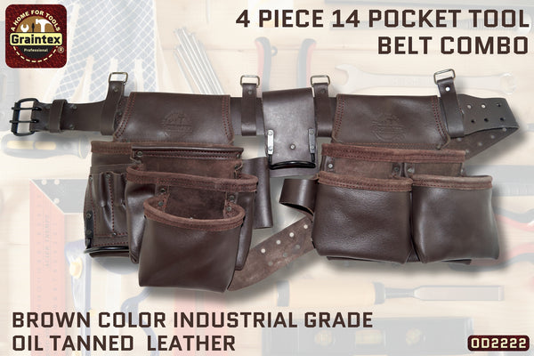 The Global Merchants » 11 Pocket Split Leather Tool Pouch