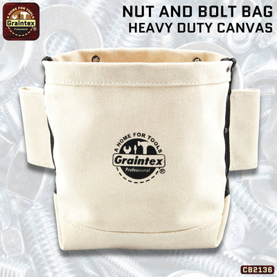 CB2136 :: Nut & Bolt Bag Heavy Duty Canvas