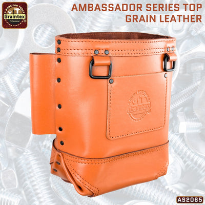 AS2065 :: Nut and Bolt Bag Ambassador Series Cognac Tan Color Top Grain Leather