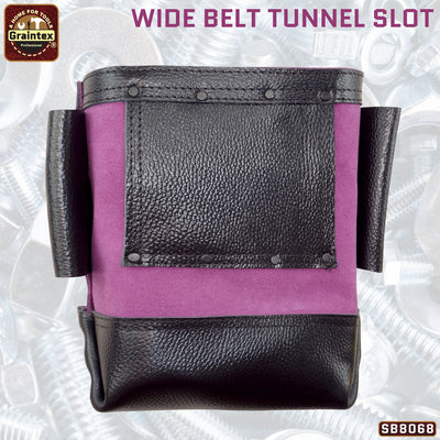 CB8068 :: Nut & Bolt Bag Purple Color Premium Quality Suede Leather