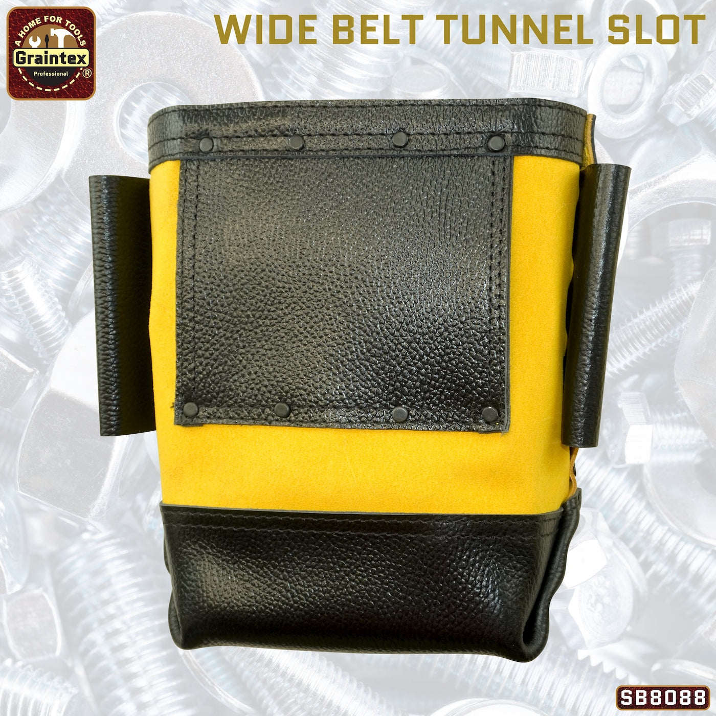 CB8088 :: Nut & Bolt Bag Yellow Color Premium Quality Suede Leather