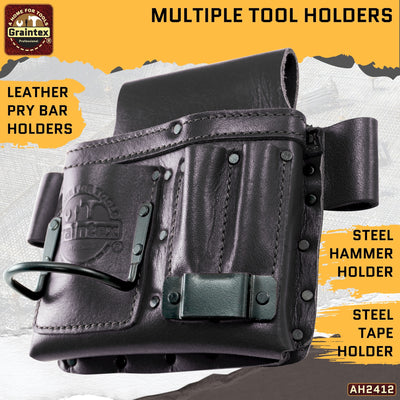 AMBASSADOR SERIES MULTI TOOL HOLDER BLACK COLOR TOP GRAIN LEATHER