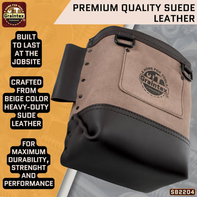 SB2204 :: Nut & Bolt Bag Beige Color Premium Quality Suede Leather