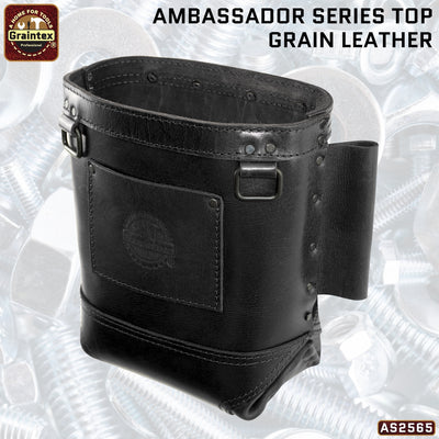 AS2565 :: Nut and Bolt Bag Ambassador Series Black Color Top Grain Leather