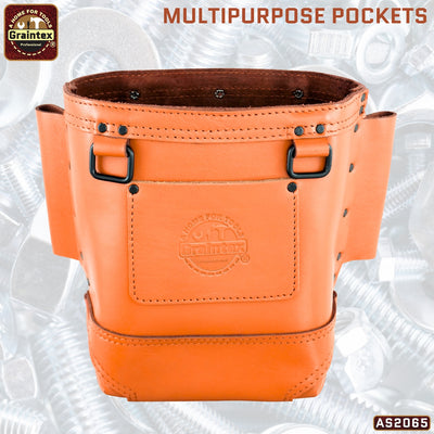 AS2065 :: Nut and Bolt Bag Ambassador Series Cognac Tan Color Top Grain Leather