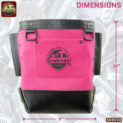 CB8058 :: Nut & Bolt Bag Pink Color Premium Quality Suede Leather