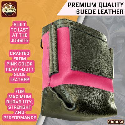 SB8058 :: Nut & Bolt Bag Pink Color Premium Quality Suede Leather