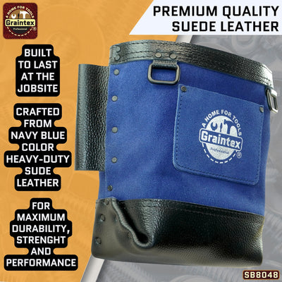 SB8048 :: Nut & Bolt Bag Navy Blue Color Premium Quality Suede Leather