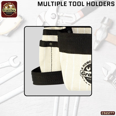 CS2277 :: 9 Pocket Nail & Tool Pouch Ripstop Canvas