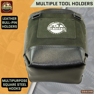 SB8098 :: Nut & Bolt Bag Hunter Green Color Premium Quality Suede Leather