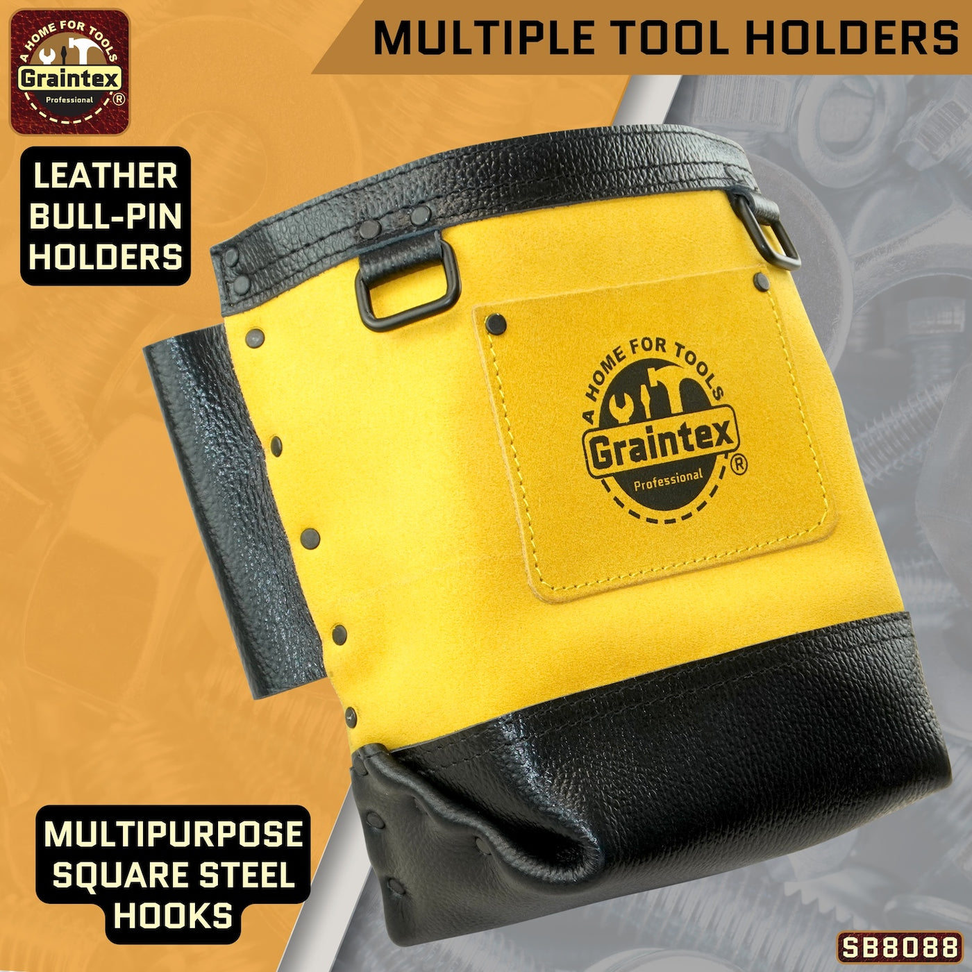 SB8088 :: Nut & Bolt Bag Yellow Color Premium Quality Suede Leather