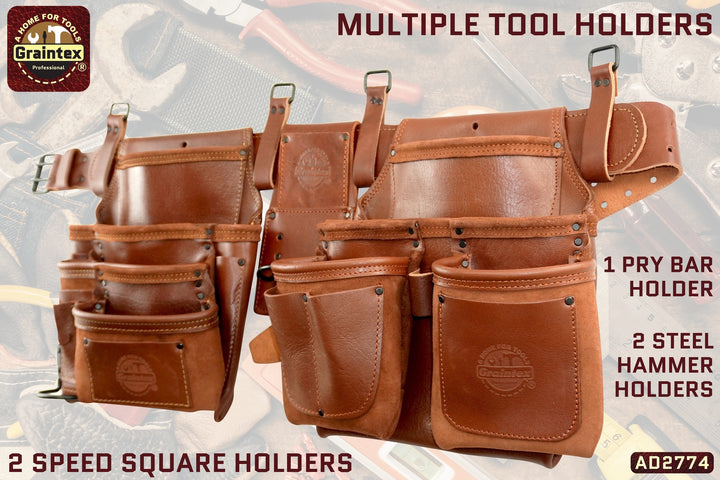 AD2774 :: 4 Piece 18 Pocket Framer's Tool Belt Combo Set