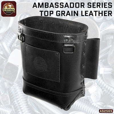 AS2565 :: Nut and Bolt Bag Ambassador Series Black Color Top Grain Leather