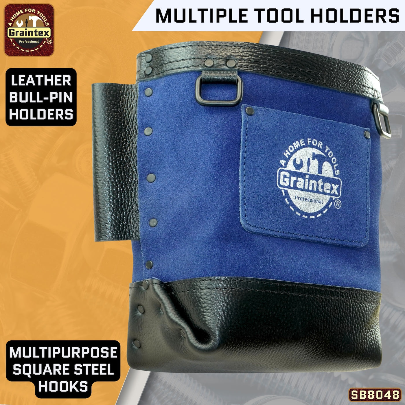 SB8048 :: Nut & Bolt Bag Navy Blue Color Premium Quality Suede Leather
