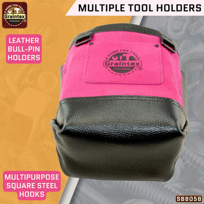 SB8058 :: Nut & Bolt Bag Pink Color Premium Quality Suede Leather