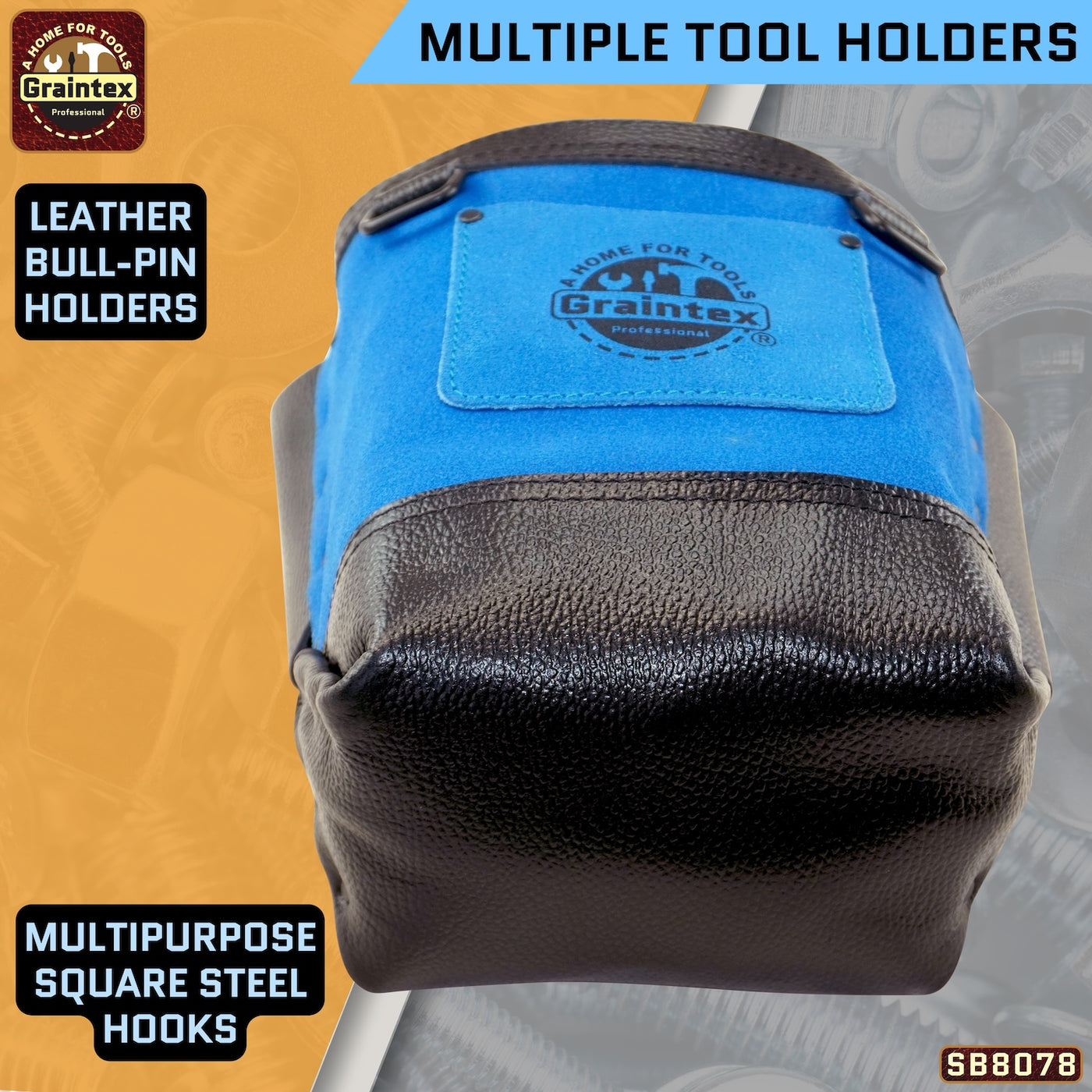 SB8078 :: Nut & Bolt Bag Royal Blue Color Premium Quality Suede Leather