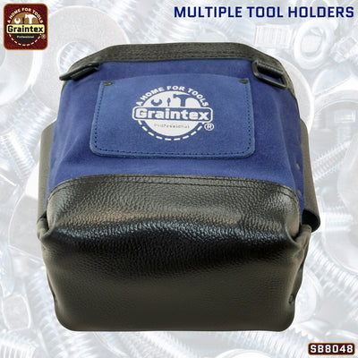 CB8048 :: Nut & Bolt Bag Navy Blue Color Premium Quality Suede Leather