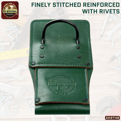 AH2748 :: AMBASSADOR SERIES HAMMER HOLDER EMERALD GREEN COLOR TOP GRAIN LEATHER