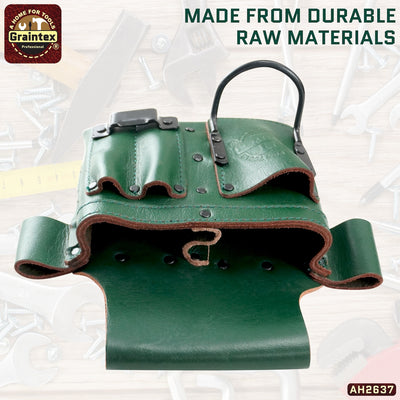 AH2637 :: AMBASSADOR SERIES MULTI TOOL HOLDER EMERALD GREEN COLOR TOP GRAIN LEATHER