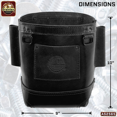 AS2565 :: Nut and Bolt Bag Ambassador Series Black Color Top Grain Leather