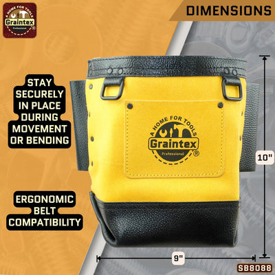 SB8088 :: Nut & Bolt Bag Yellow Color Premium Quality Suede Leather