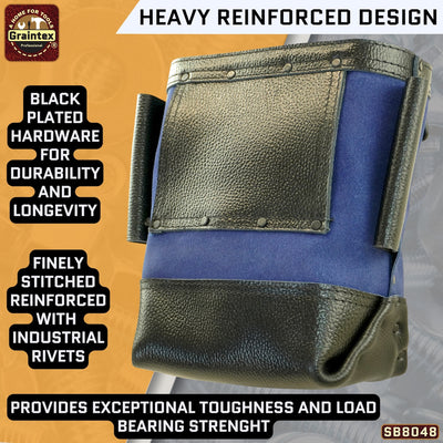 SB8048 :: Nut & Bolt Bag Navy Blue Color Premium Quality Suede Leather