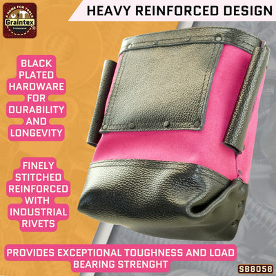 SB8058 :: Nut & Bolt Bag Pink Color Premium Quality Suede Leather