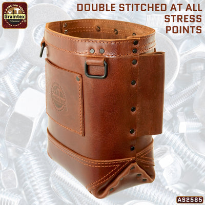 AS2585 :: Nut and Bolt Bag Ambassador Series Chestnut Brown Color Top Grain Leather