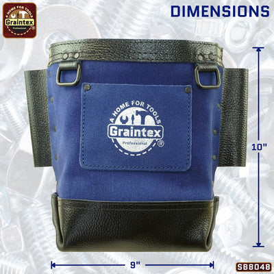 CB8048 :: Nut & Bolt Bag Navy Blue Color Premium Quality Suede Leather