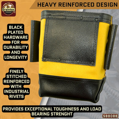 SB8088 :: Nut & Bolt Bag Yellow Color Premium Quality Suede Leather