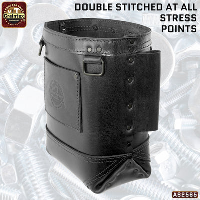 AS2565 :: Nut and Bolt Bag Ambassador Series Black Color Top Grain Leather