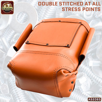 AS2065 :: Nut and Bolt Bag Ambassador Series Cognac Tan Color Top Grain Leather