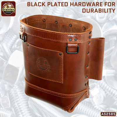 AS2585 :: Nut and Bolt Bag Ambassador Series Chestnut Brown Color Top Grain Leather