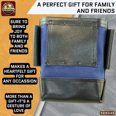 SB8048 :: Nut & Bolt Bag Navy Blue Color Premium Quality Suede Leather
