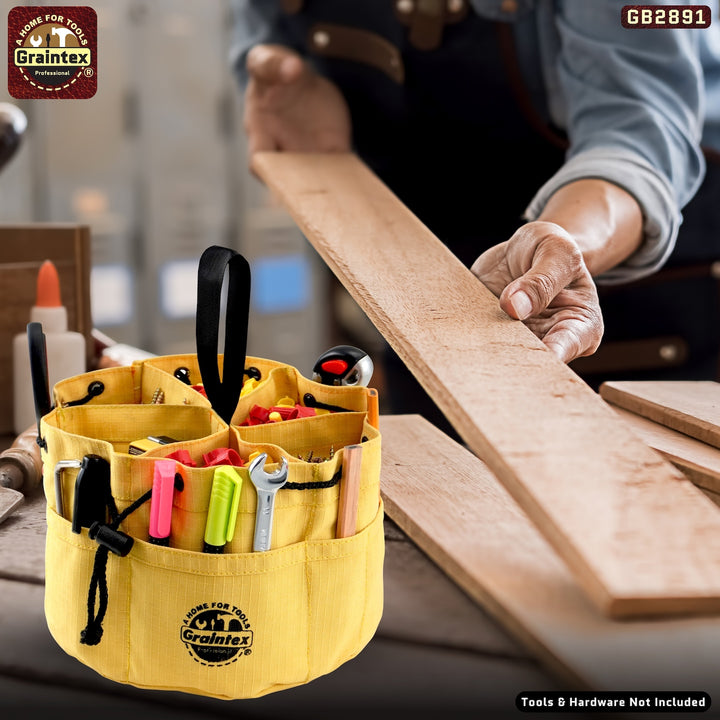 GB2891 :: Grab Bag Yellow Color Rip-stop Canvas 18 Pockets