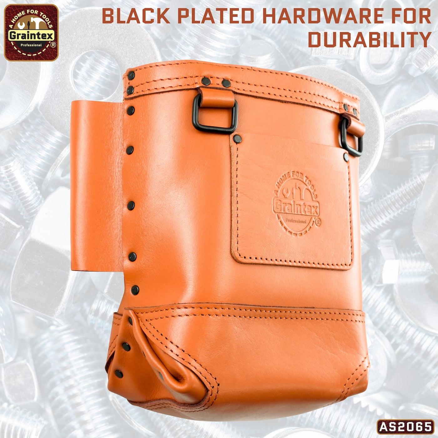AS2065 :: Nut and Bolt Bag Ambassador Series Cognac Tan Color Top Grain Leather