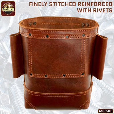 AS2585 :: Nut and Bolt Bag Ambassador Series Chestnut Brown Color Top Grain Leather
