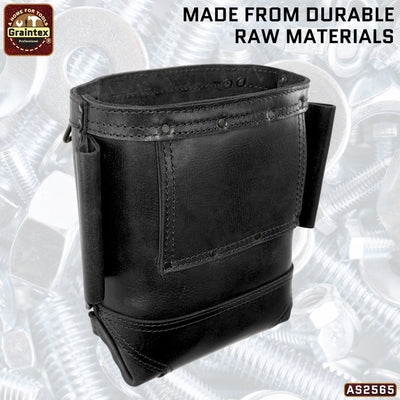 AS2565 :: Nut and Bolt Bag Ambassador Series Black Color Top Grain Leather
