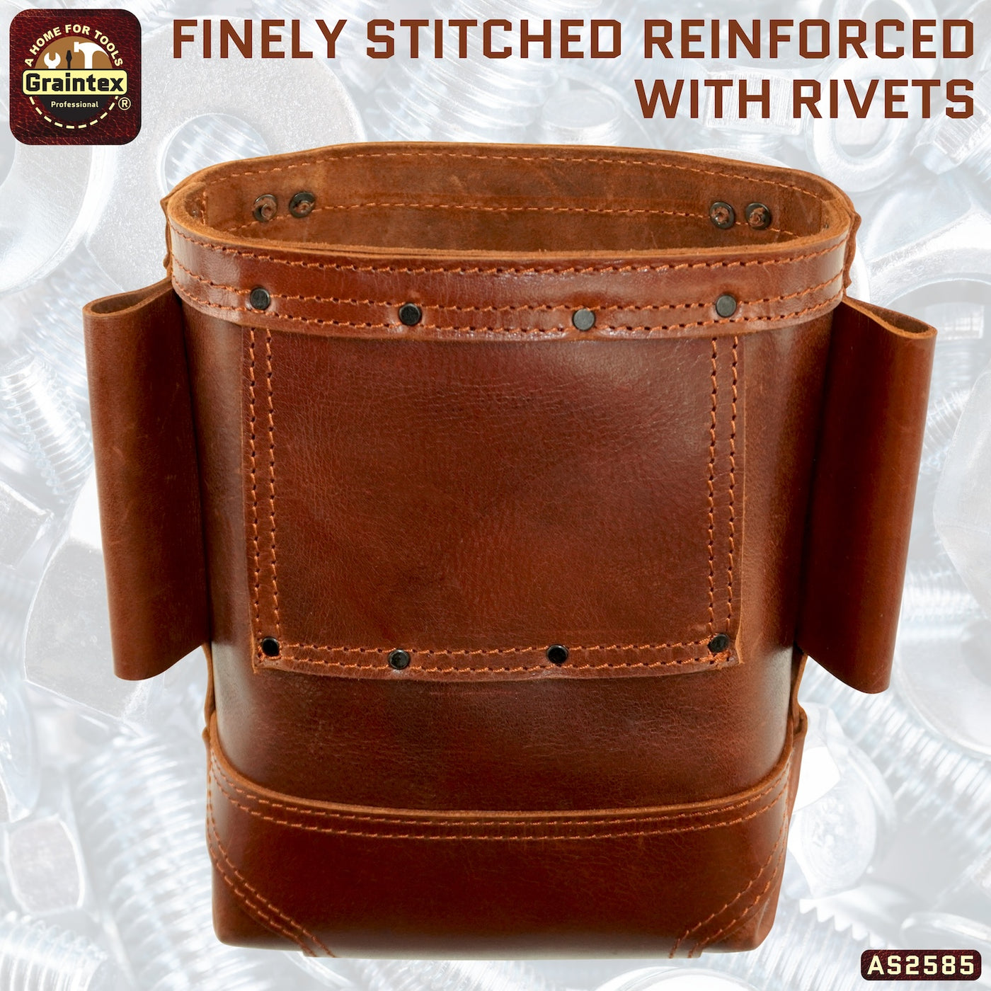 AS2585 :: Nut and Bolt Bag Ambassador Series Chestnut Brown Color Top Grain Leather