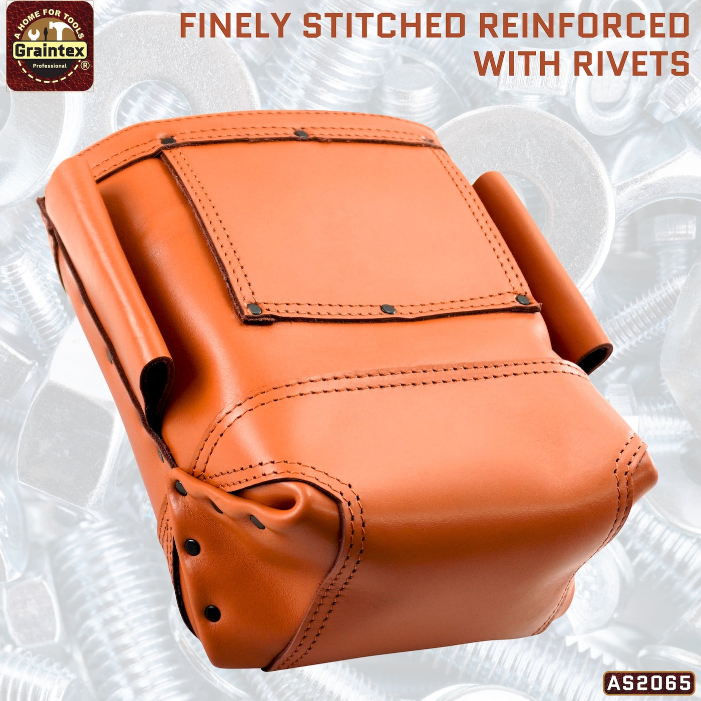 AS2065 :: Nut and Bolt Bag Ambassador Series Cognac Tan Color Top Grain Leather