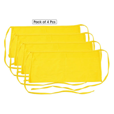 CA2027 :: 2 Pocket Canvas Waist Apron Yellow Color (Pack of 4 pcs)