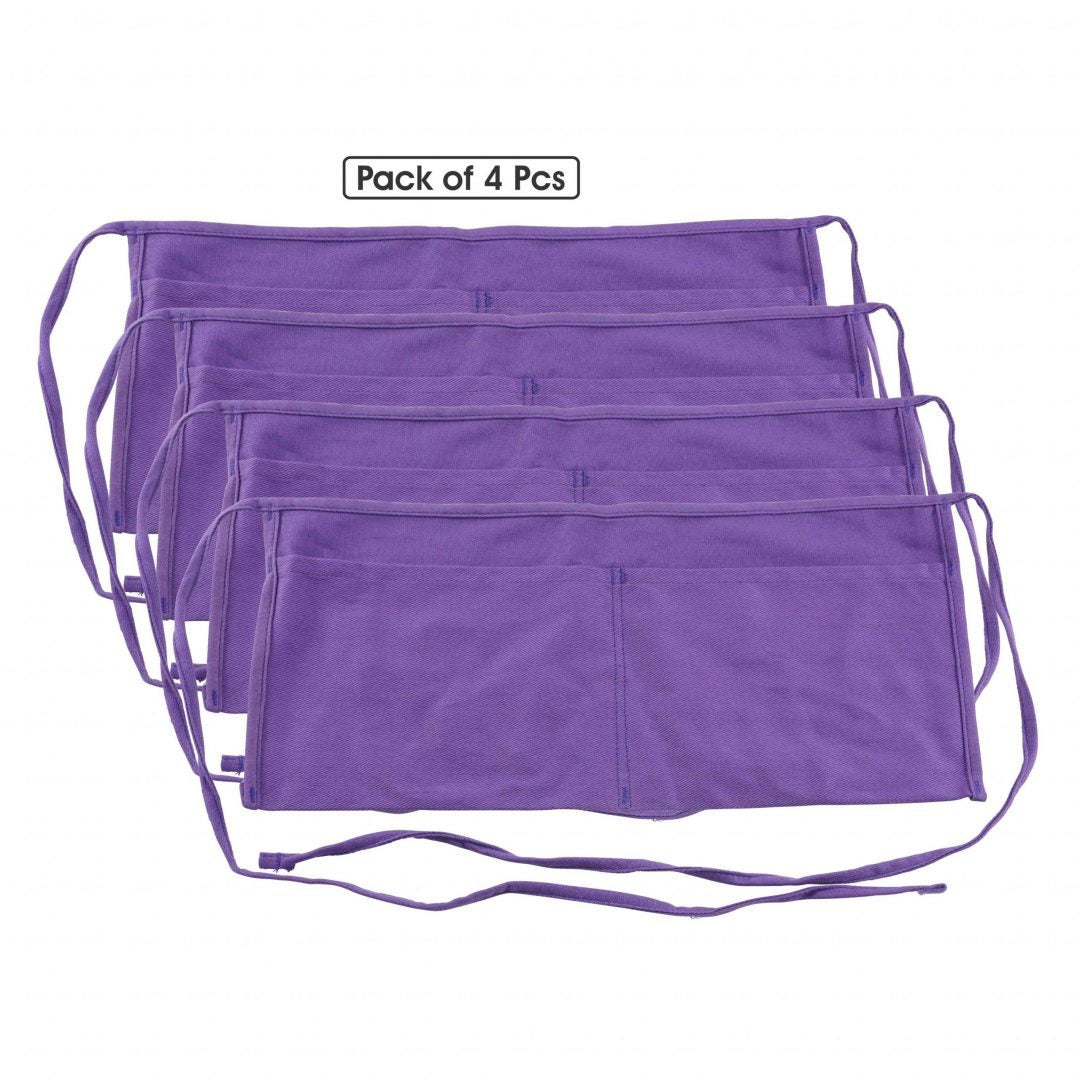 CA2029 :: 2 Pocket Canvas Waist Apron Purple Color (Pack of 4 pcs)