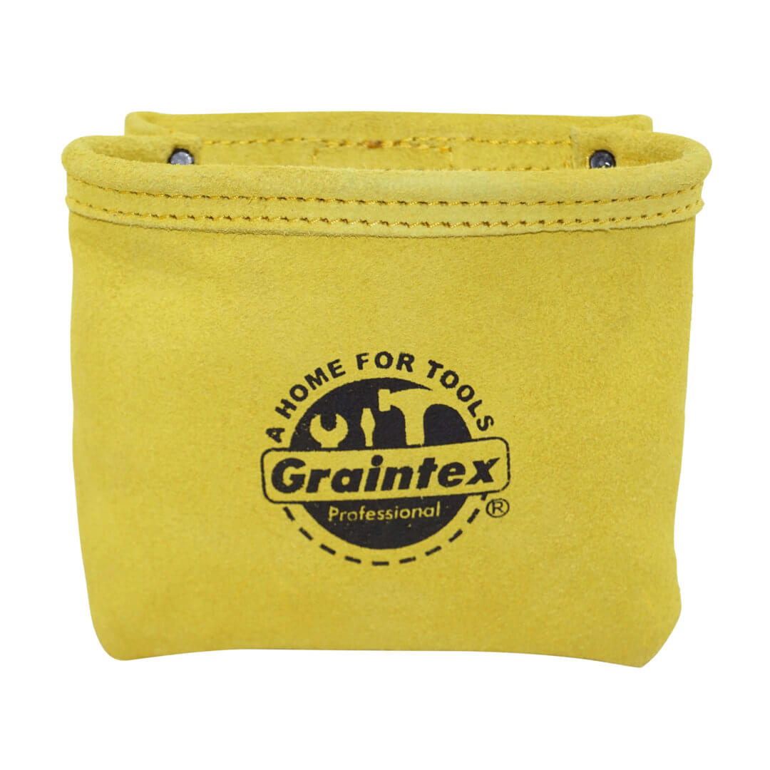 SS2076 :: Leather Nail Pouch Yellow Color Suede Leather