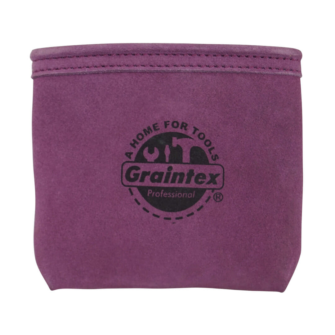 SS2282 :: Leather Nail Pouch Purple Color Suede Leather